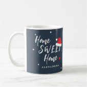Mug Joli script personnalisé de Noël maison douce mais (Gauche)