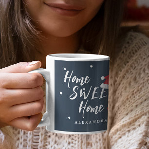 Mug Joli script personnalisé de Noël maison douce mais