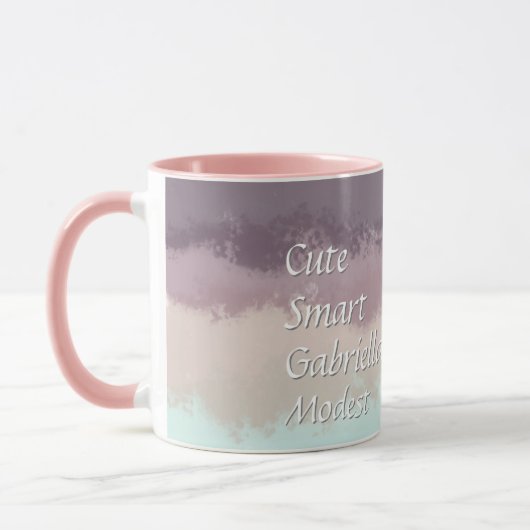 Mug Joli script violet ombre turquoise typographie ray (Gauche)