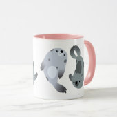 Mug Joli Seals de harpe de dessin animé (Devant droit)