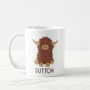 Mug Joli, shaggy Highland vache conception personnalis