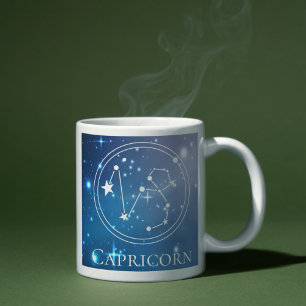 Mug Joli signe du zodiaque CAPRICORNE Monogramme bleu