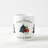 Mug Joli Snowman Tree Fête de Noël personnalisée (Centre)