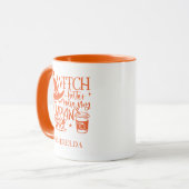 Mug Joli sorcier Halloween Citrouille Personnalisé (Devant gauche)