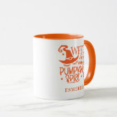 Mug Joli sorcier Halloween Citrouille Personnalisé (Devant droit)