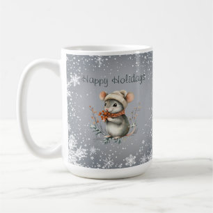 Mug Joli Souris d'Hiver avec des Baies