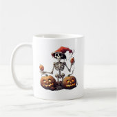 Mug Joli squelette Citrouille de sorcière Halloween (Gauche)