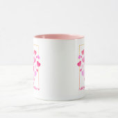 Mug Joli style cœurs roses Saint-Valentin romantique (Centre)