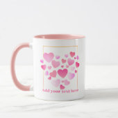 Mug Joli style cœurs roses Saint-Valentin romantique (Gauche)