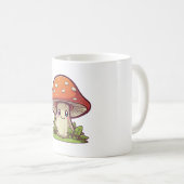 Mug Joli style kawaii, Cueillette de champignons (Devant droit)