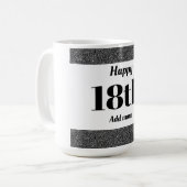 Mug Joli style personnalisé cadeau d'anniversaire 18e (Devant gauche)