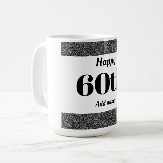 Mug Joli style personnalisé cadeau d'anniversaire 60e (Devant gauche)