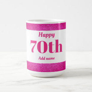 Mug Joli style personnalisé cadeau d'anniversaire 70e