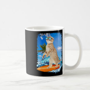 Mug Joli surfeur amateur de chat hawaïen surfeur plage