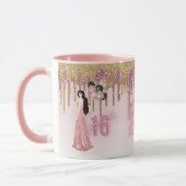 Mug Joli Sweet16 ROSEGOLD DRIPPING PARTIES SCINTILLANT (Gauche)