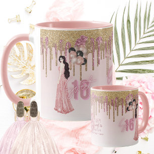Mug Joli Sweet16 ROSEGOLD DRIPPING PARTIES SCINTILLANT