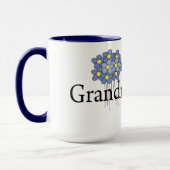 Mug Joli T-shirt de grand-mère aux fleurs bleues (Gauche)