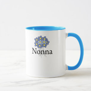 Mug Joli T-shirt Fleur Bleue Nonna