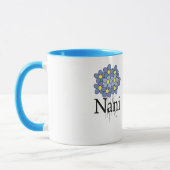 Mug Joli T-shirt Nani aux fleurs bleues (Gauche)