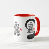 Mug Joli texte de design Les blagues de mon père vont (Devant droit)