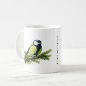 Mug Joli titreau monogrammé de mésange charmant (Devant gauche)