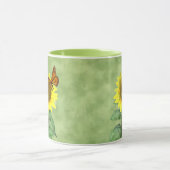 Mug Joli tournesol jaune et papillon orange (Centre)