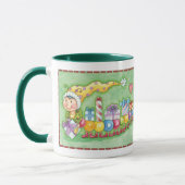 Mug Joli train chenille de Noël avec cadeaux (Gauche)