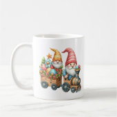 Mug Joli train gnome de Pâques ajouter monogramme aqua (Gauche)