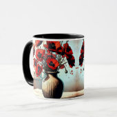 Mug Joli Vase de Red Poppies (Devant gauche)