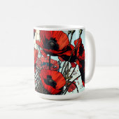 Mug Joli Vase de Red Poppies (Devant droit)