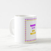 Mug Joli violet et jaune Hakuna Matata bébé enfants G (Devant gauche)