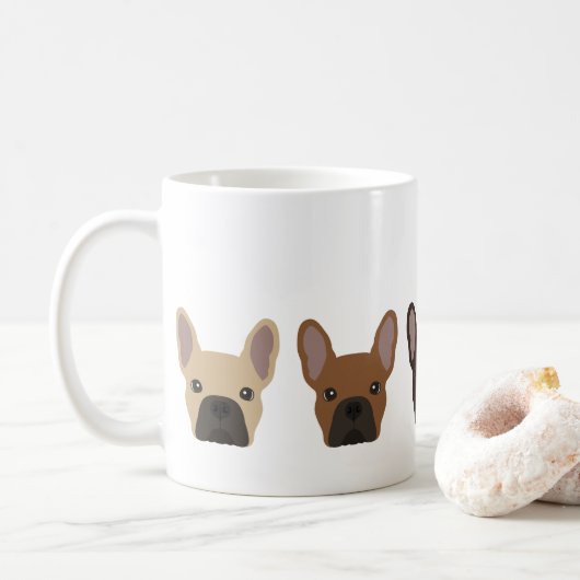 Mug Joli visage de Bulldog français (Avec donut)