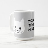 Mug Joli visage de chat. (Devant gauche)