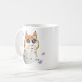 Mug Joli Visage De Chat. Chat rouge. (Devant gauche)