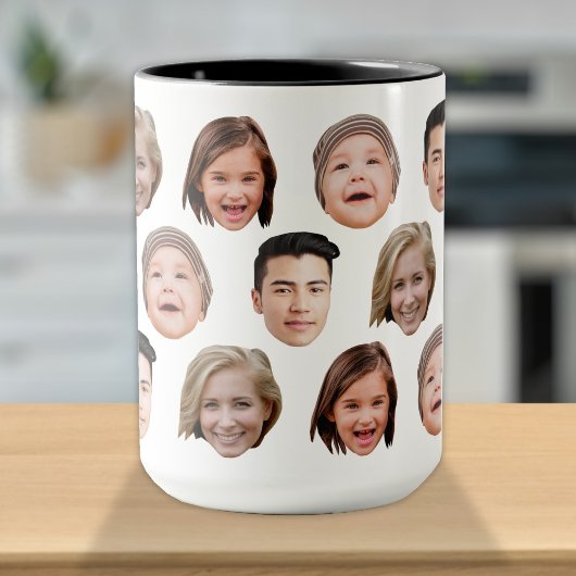 Mug Joli visage de famille personnalisé 4 Photos