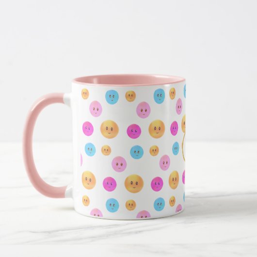 Mug Joli Visages Multicolores (Gauche)