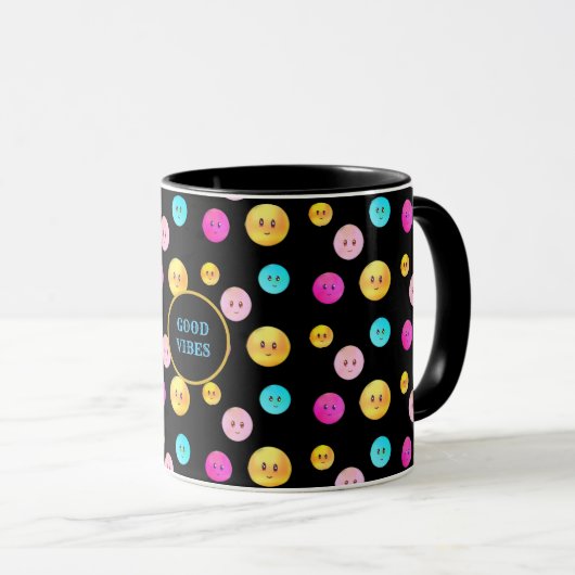Mug Joli Visages Multicolores (Devant droit)