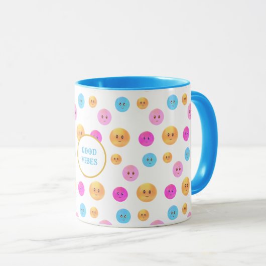 Mug Joli Visages Multicolores (Devant droit)