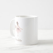 Mug Joli Whimsical Ballerina Floral Nom de l'enfant (Devant gauche)