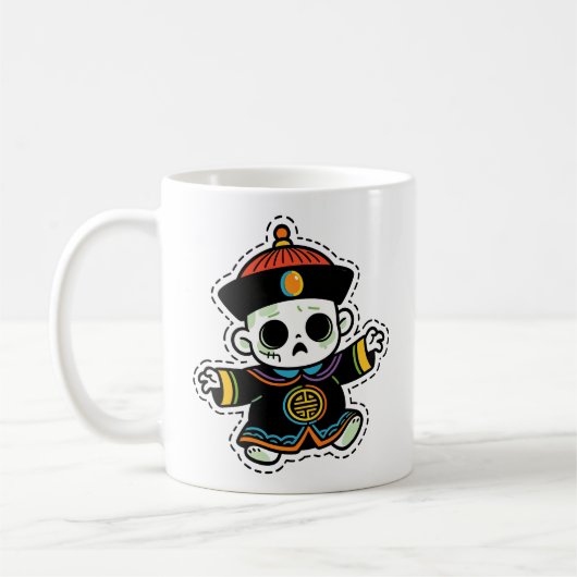 Mug Joli zombie chinois Halloween (Gauche)