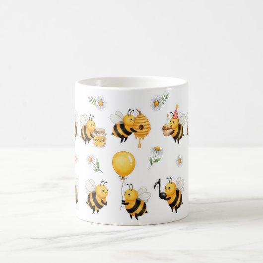 Mug Jolie abeille à bourdons (Centre)