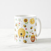 Mug Jolie abeille et ruche (Devant droit)