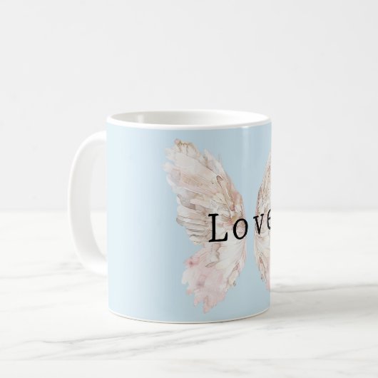 Mug Jolie ailes papillon rose (Devant gauche)