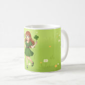 Mug Jolie anime rousse Saint Patrick (Devant droit)