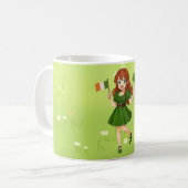 Mug Jolie anime rousse Saint Patrick (Devant gauche)