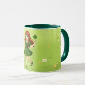 Mug Jolie anime rousse Saint-Patrick (Devant droit)
