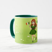 Mug Jolie anime rousse Saint-Patrick (Devant gauche)
