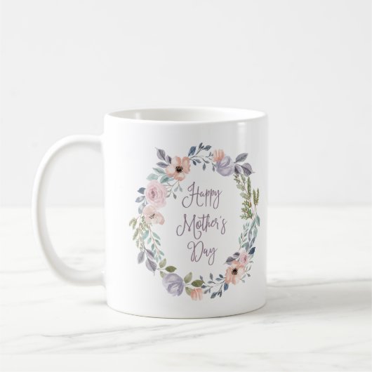 Mug Jolie aquarelle florale | Bonne fête des mères (Gauche)