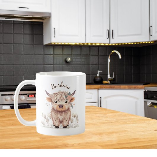 Mug Jolie aquarelle Vache Highland