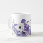 Mug Jolie aquarelle Violet Floral (Devant gauche)